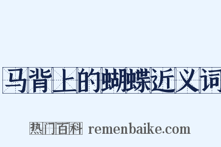 马背上的蝴蝶近义词是什么意思的图片